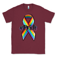 Burgundy pride lgbtq awareness ribbon Classic Tee - OliviaCreatesArt