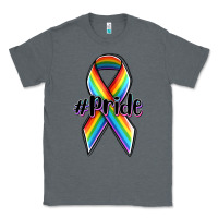 Charcoal Heather pride lgbtq awareness ribbon Classic Tee - OliviaCreatesArt