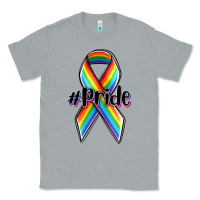 Heather Grey pride lgbtq awareness ribbon Classic Tee - OliviaCreatesArt