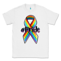 White pride lgbtq awareness ribbon Classic Tee - OliviaCreatesArt