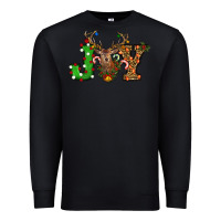 Black Christmas Joy Reindeer Premium Sweatshirt - RanaPortraitStore