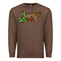 Chestnut Christmas Joy Reindeer Premium Sweatshirt - RanaPortraitStore