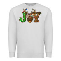 Dove Grey Christmas Joy Reindeer Premium Sweatshirt - RanaPortraitStore
