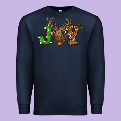 Christmas Joy Reindeer Premium Sweatshirt Designed By Ranaportraitstore