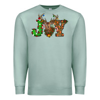 Seafoam Christmas Joy Reindeer Premium Sweatshirt - RanaPortraitStore