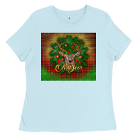 Baby Blue oh deer Ladies Tee - BundleAndBundleShop
