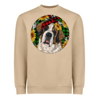 Mushroom Christmas St. Bernard Heavyweight Sweatshirt - RanaPortraitStore