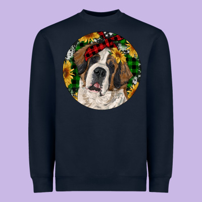 Christmas St. Bernard Heavyweight Sweatshirt Designed By Ranaportraitstore