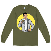 Army Green sterling archer Long Sleeve Tee - DesigneFamous