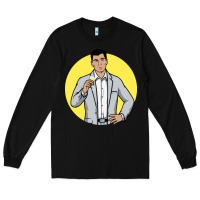 Black sterling archer Long Sleeve Tee - DesigneFamous