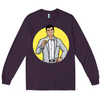 Plum sterling archer Long Sleeve Tee - DesigneFamous