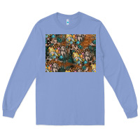 Colony Blue easter pattern Long Sleeve Tee - CowhideDigitalArt