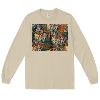 Mushroom easter pattern Long Sleeve Tee - CowhideDigitalArt