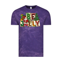 Cloud Purple be jolly santa christmas Vintage Tee - FaDigitalArtStudio