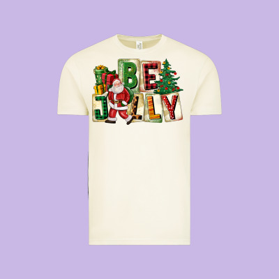 Be Jolly Santa Christmas Vintage Tee Designed By Fadigitalartstudio