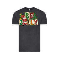 Vintage Black be jolly santa christmas Vintage Tee - FaDigitalArtStudio