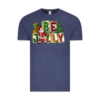 Vintage Denim be jolly santa christmas Vintage Tee - FaDigitalArtStudio