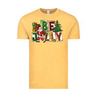 Vintage Mustard be jolly santa christmas Vintage Tee - FaDigitalArtStudio