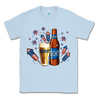 Dusty Blue Just Here For The Light Classic Tee - Jasminsmagicworld