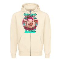 Sandshell bless your heart pig Zipper Hoodie - RanaPortraitStore