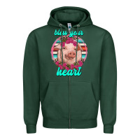 Sports Green bless your heart pig Zipper Hoodie - RanaPortraitStore