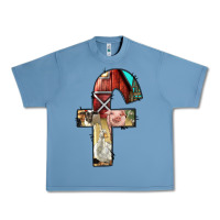 Pebble Blue farm life alphabet lowercase letters f Urban Heavy Tee - BundleAndBundleShop