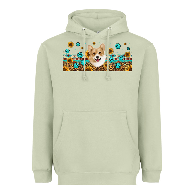 Western Corgi Dog Heavyweight Hoodie by Jasminsmagicworld | Teevron
