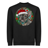 Black Frenchie Christmas Heavyweight Sweatshirt - RanaPortraitStore