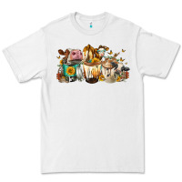 White Cows And Coffee Premium Tee - FaDigitalArtStudio