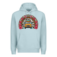 Blue Mist school bus leopard cowhide rainbow Premium Hoodie - Artiststas