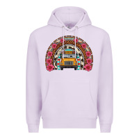 Lilac school bus leopard cowhide rainbow Premium Hoodie - Artiststas
