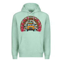 Seafoam school bus leopard cowhide rainbow Premium Hoodie - Artiststas