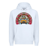 White school bus leopard cowhide rainbow Premium Hoodie - Artiststas