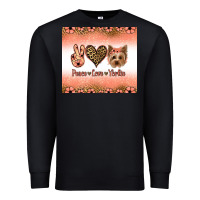 Black peace love yorkie Premium Sweatshirt - Jasminsmagicworld