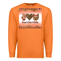 Carrot peace love yorkie Premium Sweatshirt - Jasminsmagicworld