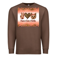 Chestnut peace love yorkie Premium Sweatshirt - Jasminsmagicworld