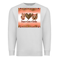 Dove Grey peace love yorkie Premium Sweatshirt - Jasminsmagicworld