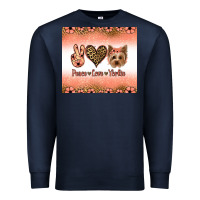 Navy peace love yorkie Premium Sweatshirt - Jasminsmagicworld