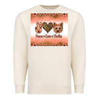 Sandshell peace love yorkie Premium Sweatshirt - Jasminsmagicworld