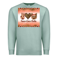 Seafoam peace love yorkie Premium Sweatshirt - Jasminsmagicworld