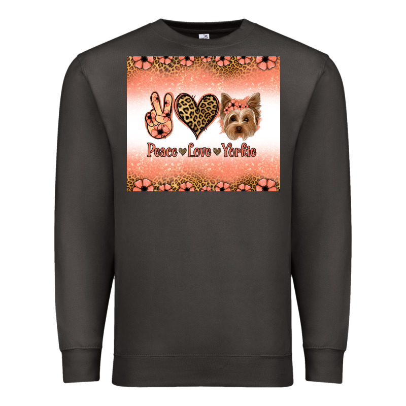 Peace Love Yorkie Premium Sweatshirt by Jasminsmagicworld | Teevron