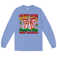 Colony Blue Candy Cane Christmas Club Long Sleeve Tee - CowhideDigitalArt