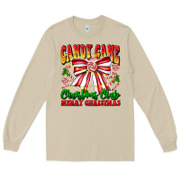 Mushroom Candy Cane Christmas Club Long Sleeve Tee - CowhideDigitalArt