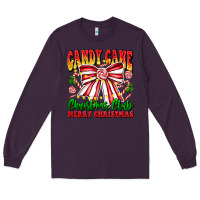 Plum Candy Cane Christmas Club Long Sleeve Tee - CowhideDigitalArt