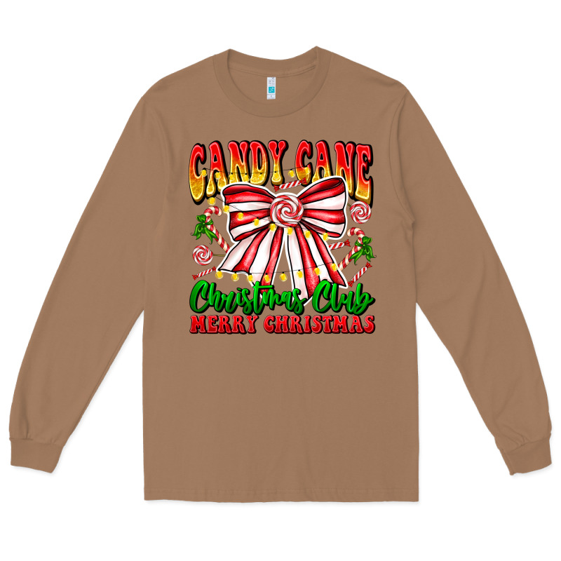 Candy Cane Christmas Club Long Sleeve Tee by CowhideDigitalArt | Teevron