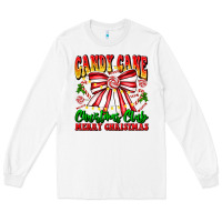 White Candy Cane Christmas Club Long Sleeve Tee - CowhideDigitalArt