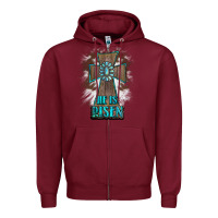 Burgundy cross1 Zipper Hoodie - RanaPortraitStore