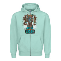 Seafoam cross1 Zipper Hoodie - RanaPortraitStore