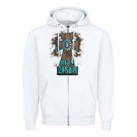 White cross1 Zipper Hoodie - RanaPortraitStore