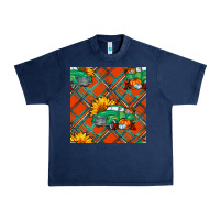 Navy fall truck seamless pattern Urban Heavy Tee - BundleAndBundleShop